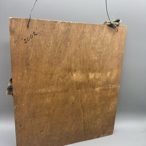 Primitive wooden snowman sign - Picture 2 of 8